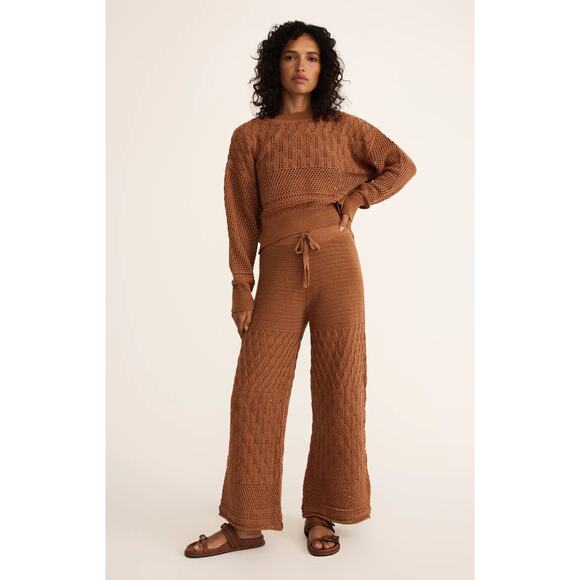 Z Supply Rue Crochet Sweater - Teakwood NWT VARIOUS SIZES - Picture 4 of 6